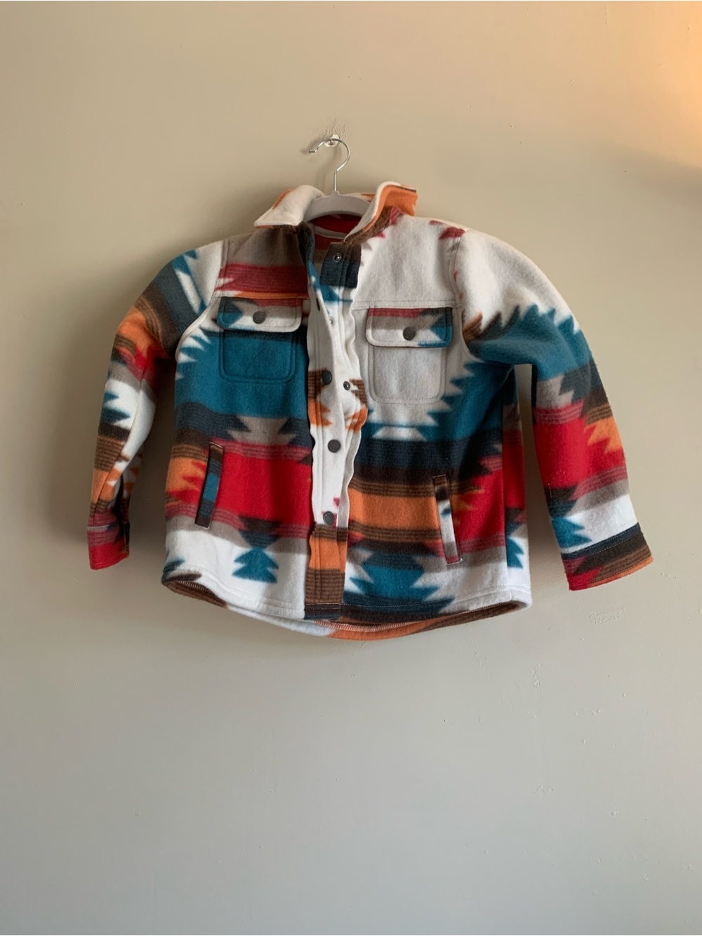 Victory Outfitters NWOT Girl Jacket Shirt Button Down Western Size M 7/8 Fleece